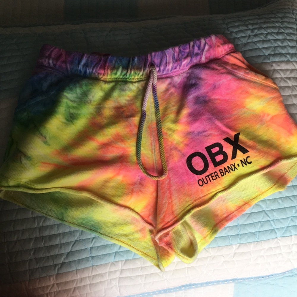 OBX ( outer Banks) tie die shorts
